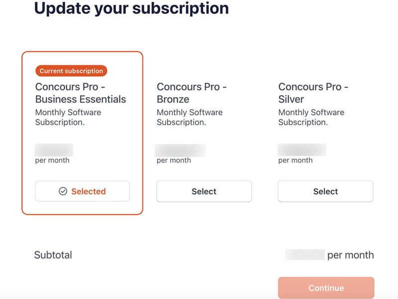 Pro Subscriptiom The Billing Portal – Changing Your Subscription | Concours Pro ...